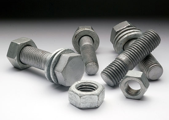 Galvanized bolts and nuts